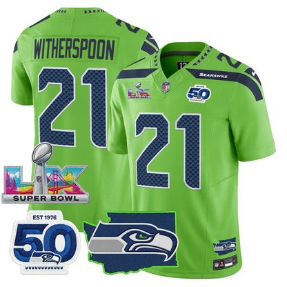 SEA SB LX Game Patch Jersey - All Stitched