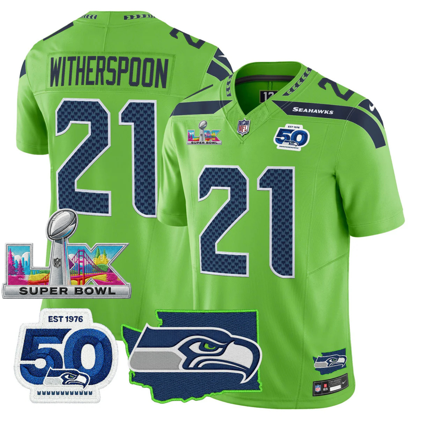 Women's SEA SB LX Game Patch Jersey - All Stitched
