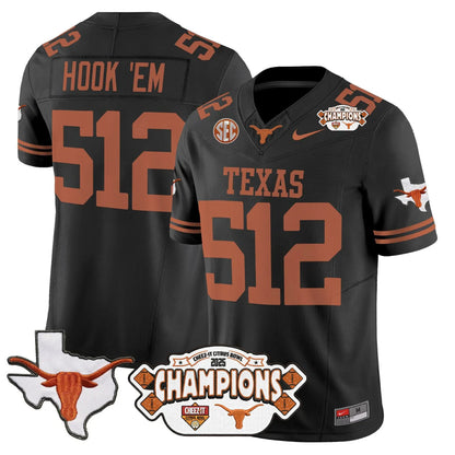 TEX 2025 State Map & Citrus Bowl Champions Patch Vapor Limited Jersey V1 - All Stitched