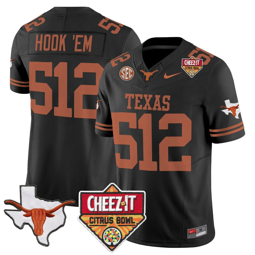 TEX 2025 State Map & Citrus Bowl Patch Vapor Limited Jersey - All Stitched