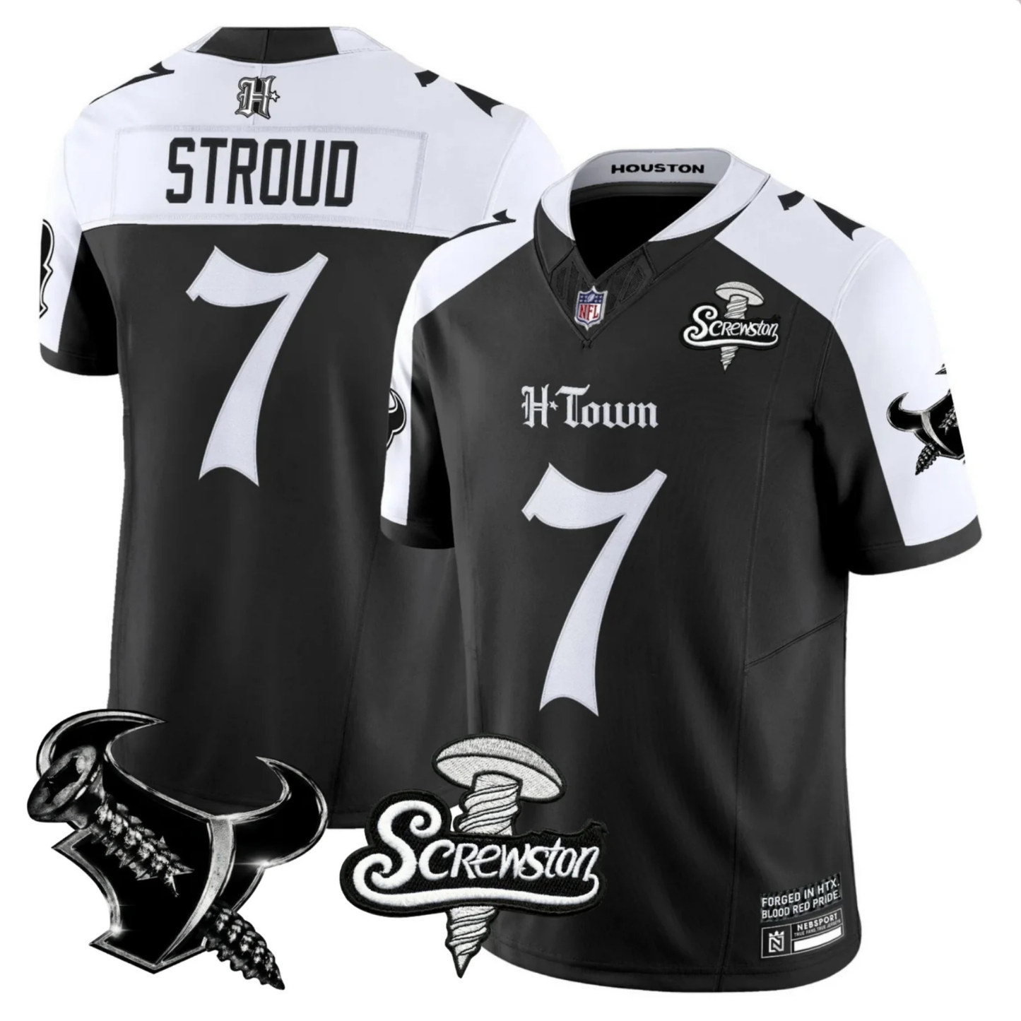 HOU 'Gothic Lone Star Shadows' DJ Screw Edition Vapor Limited Jersey - All Stitched