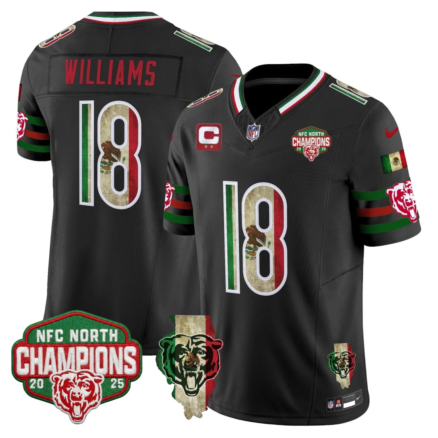 CHI Mexico NFC North Champions Patch Limited Edition - Stitched