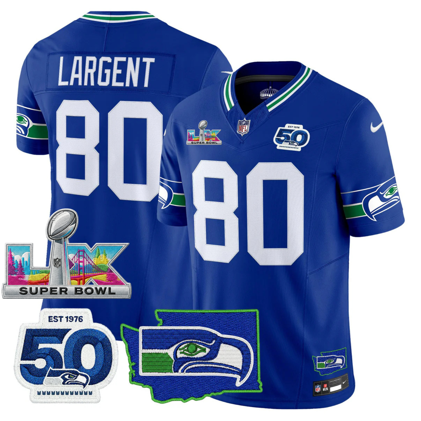 Women's SEA SB LX Game Patch Jersey - All Stitched