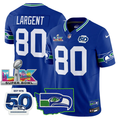 SEA SB LX Game Patch Jersey - All Stitched