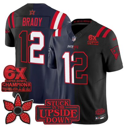 NE 6-Times Champions Patch 'Upside Down Edition' Vapor Limited Jersey - All Stitched