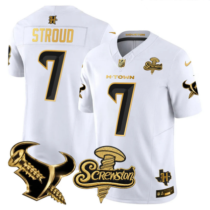 HOU 2026 DJ Screw Vapor Limited Gold Edition Jersey - All Stitched