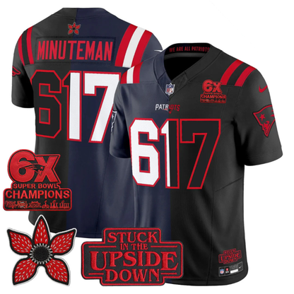NE 6-Times Champions Patch 'Upside Down Edition' Vapor Limited Jersey - All Stitched