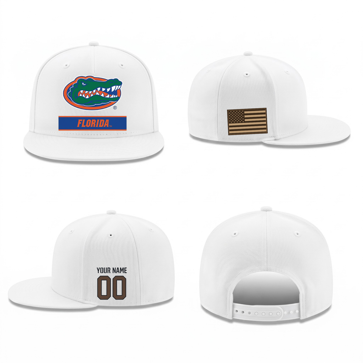 UF Military Personalized Snapback Cap - Printed V2
