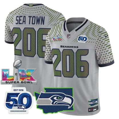 SEA SB LX Game Patch Jersey - All Stitched