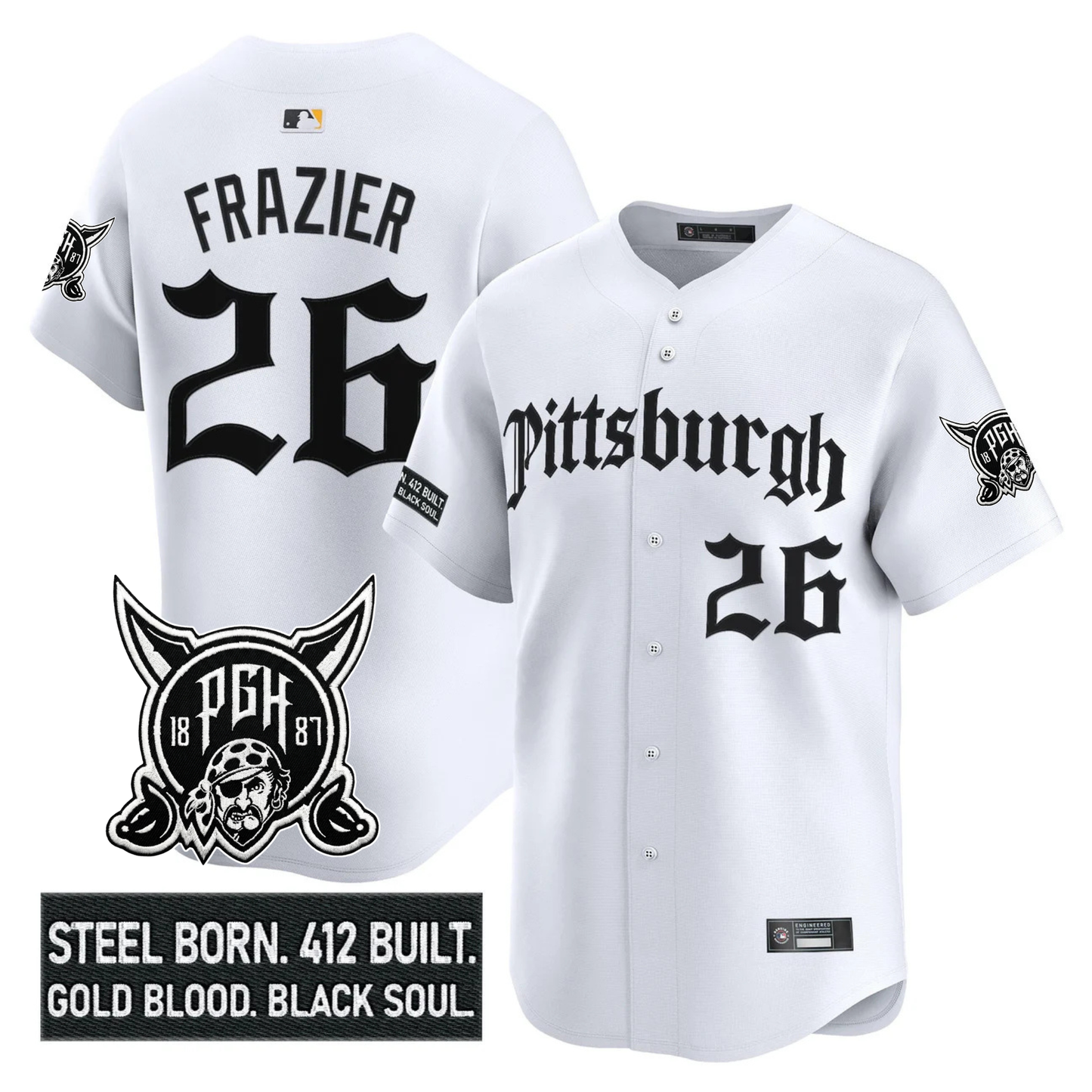 PIT 'Gothic Steel City Edition' Vapor Premier Limited Jersey - All Stitched