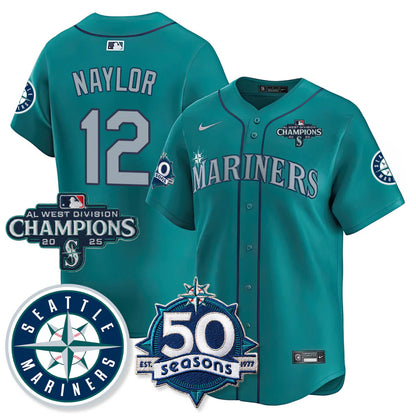 SEA Vapor Premier Limited Gold Jersey - 50th Anniversary & AL West Division Champions - All Stitched