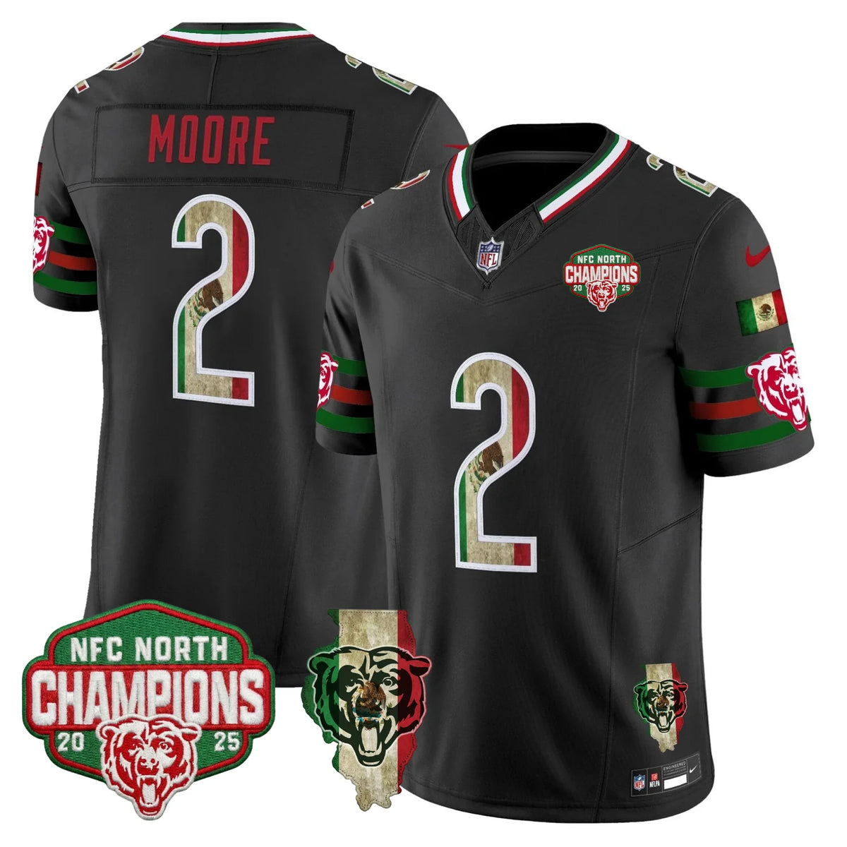 CHI Mexico NFC North Champions Patch Limited Edition - Stitched