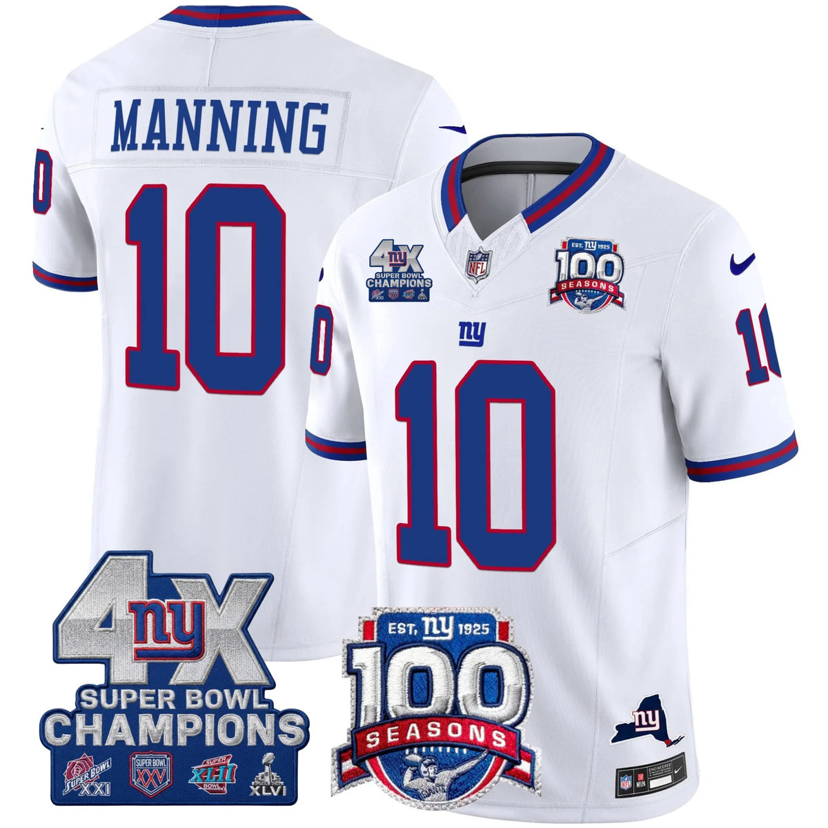 NYG 4X Champions & 100th Season Patch Limited Edition - Stitched (2)