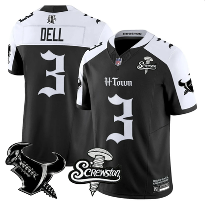 HOU 'Gothic Lone Star Shadows' DJ Screw Edition Vapor Limited Jersey - All Stitched