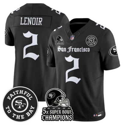 SF 5-Time Champions 'Gothic Edition' Vapor Limited Jersey - All Stitched