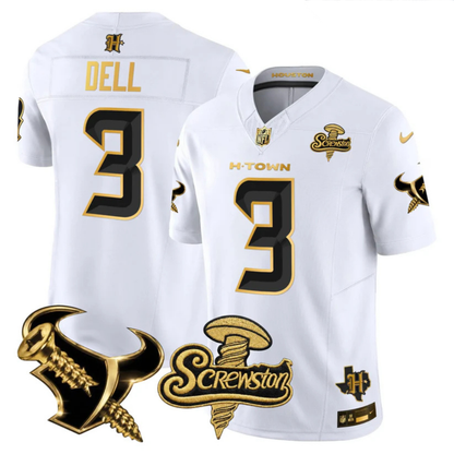 HOU 2026 DJ Screw Vapor Limited Gold Edition Jersey - All Stitched