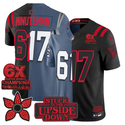NE 6-Times Champions Patch 'Upside Down Edition' Vapor Limited Jersey - All Stitched