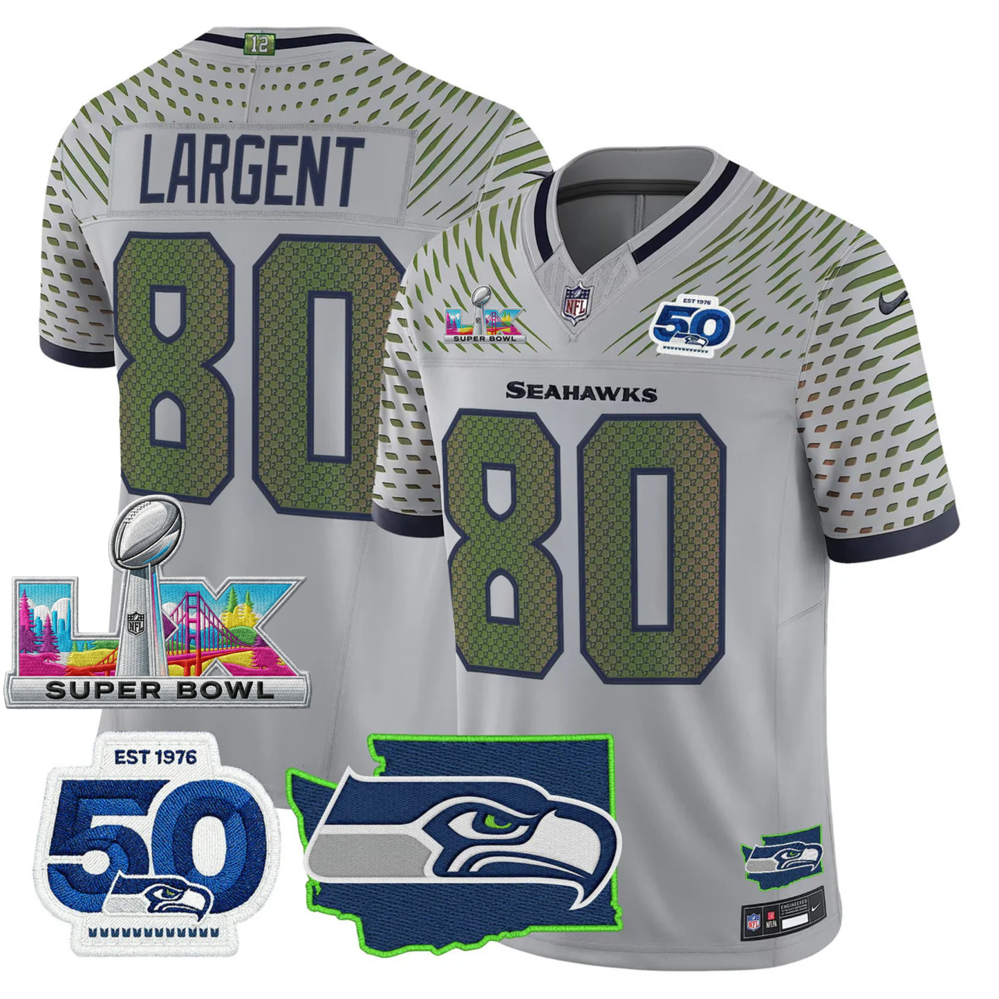 Women's SEA SB LX Game Patch Jersey - All Stitched