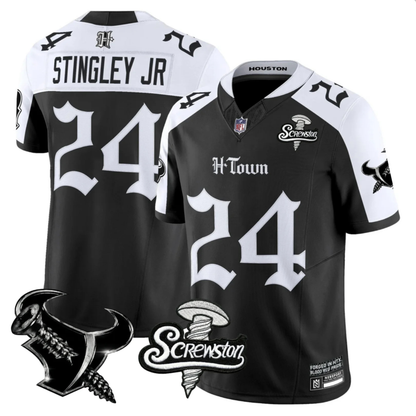 HOU 'Gothic Lone Star Shadows' DJ Screw Edition Vapor Limited Jersey - All Stitched