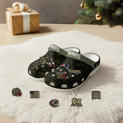 NE Salute To Service 2026 Edition Camo Clogs - Charms Gift Set