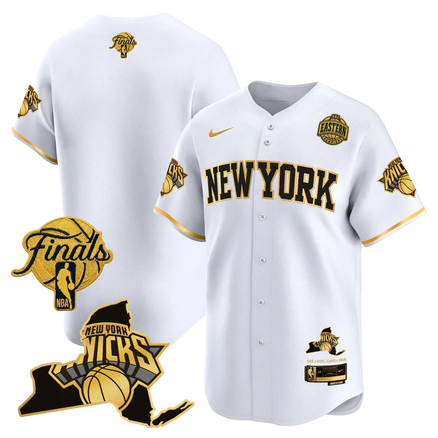 NYK 2026 Finals Vapor Baseball Jersey V2 - All Stitched