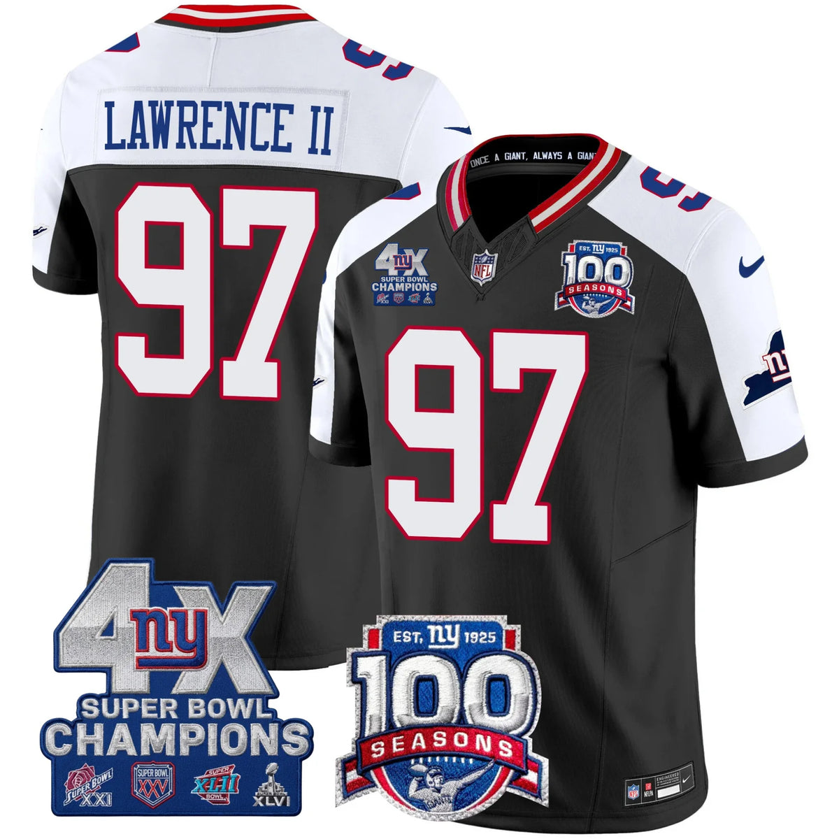NYG 4X Champions & 100th Season Patch Limited Edition - Stitched (2)