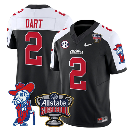 Ole Miss Rebels 2025 Sugar Bowl Patch Vapor Limited Jersey - All Stitched