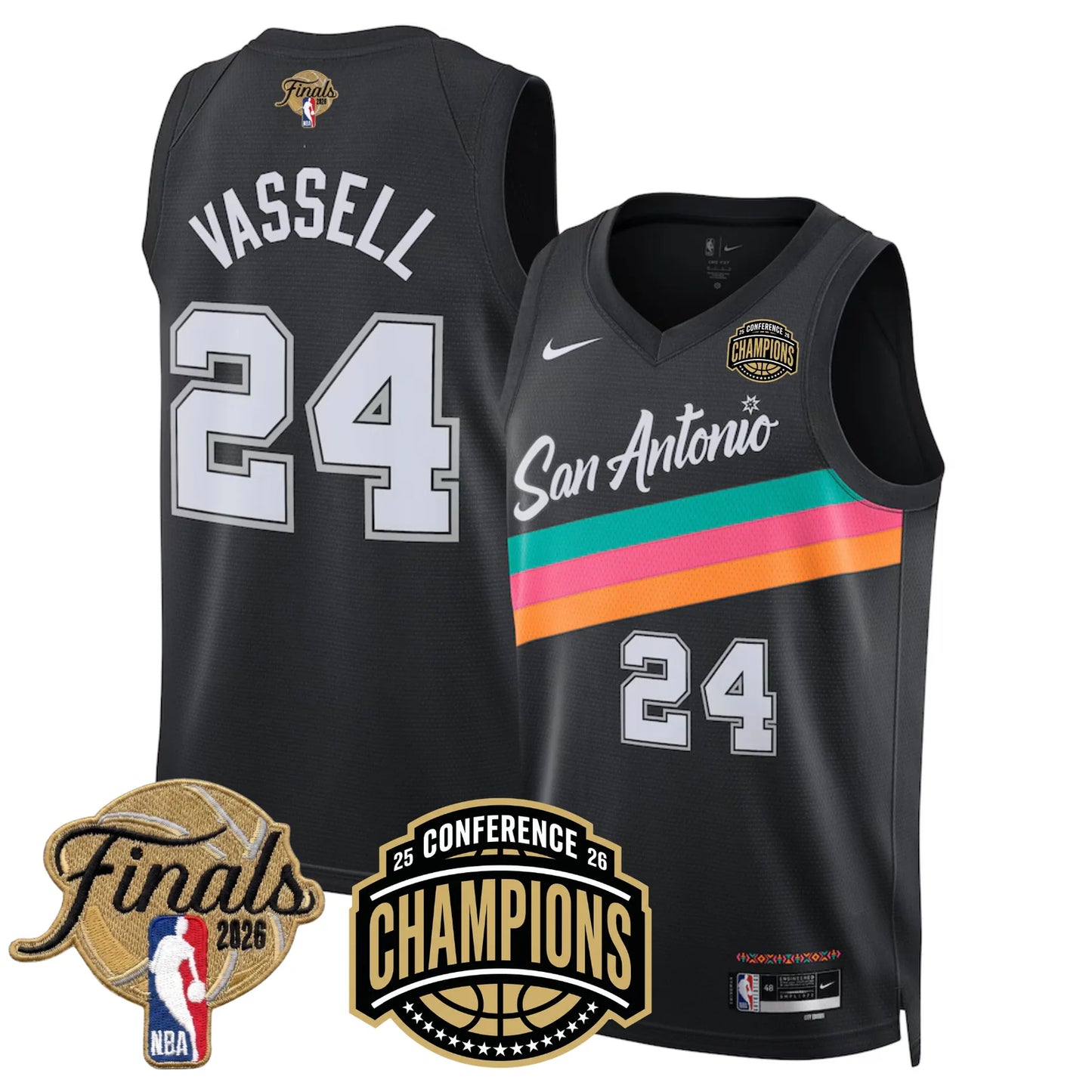 SAS 2026 NBA Western Conference Champions City 25/26 Jersey V2 - Stitched