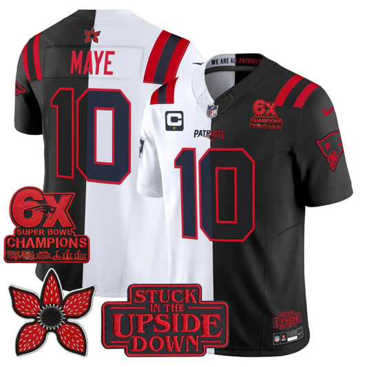 NE 6-Times Champions Patch 'Upside Down Edition' Vapor Limited Jersey - All Stitched