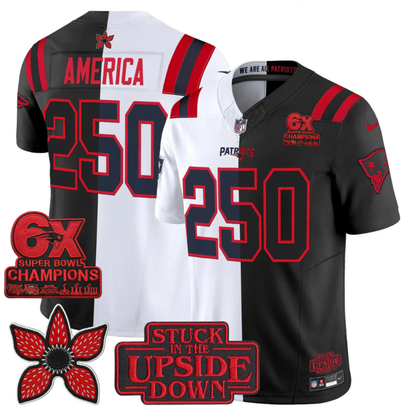 NE 6-Times Champions Patch 'Upside Down Edition' Vapor Limited Jersey - All Stitched