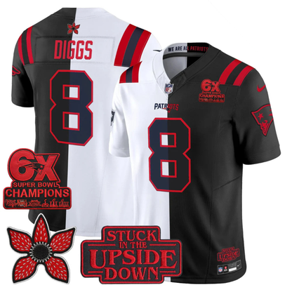 NE 6-Times Champions Patch 'Upside Down Edition' Vapor Limited Jersey - All Stitched