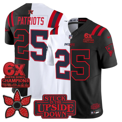 NE 6-Times Champions Patch 'Upside Down Edition' Vapor Limited Jersey - All Stitched