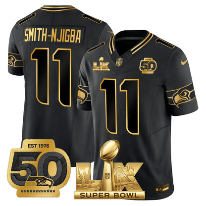 SEA S.Bowl LX Champions Patch Vapor Limited Jersey - All Stitched
