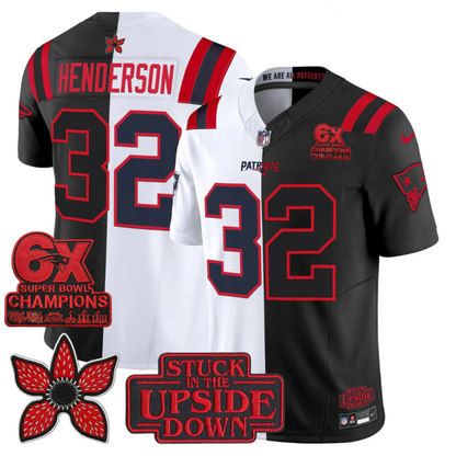 NE 6-Times Champions Patch 'Upside Down Edition' Vapor Limited Jersey - All Stitched