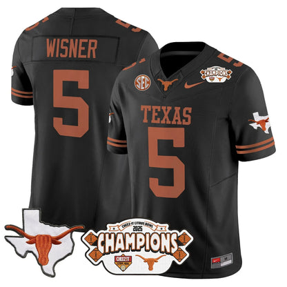 TEX 2025 State Map & Citrus Bowl Champions Patch Vapor Limited Jersey V1 - All Stitched