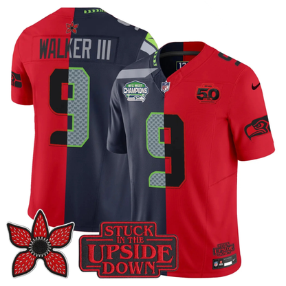 Seattle Seahawks 2025 NFC West Division Champions 'Upside Down Edition' Vapor Limited Jersey - All Stitched