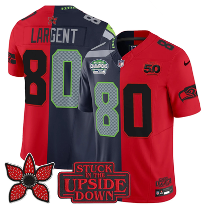 Seattle Seahawks 2025 NFC West Division Champions 'Upside Down Edition' Vapor Limited Jersey - All Stitched