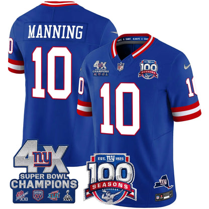 NYG 4X Champions & 100th Season Patch Limited Edition - Stitched (2)