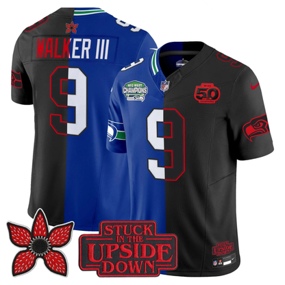 Seattle Seahawks 2025 NFC West Division Champions 'Upside Down Edition' Vapor Limited Jersey - All Stitched