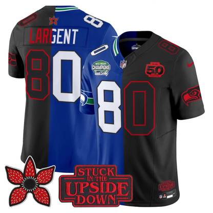 Seattle Seahawks 2025 NFC West Division Champions 'Upside Down Edition' Vapor Limited Jersey - All Stitched