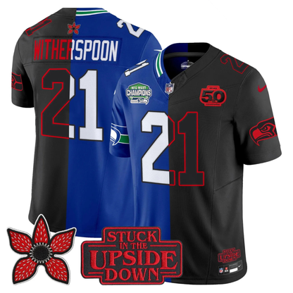 Seattle Seahawks 2025 NFC West Division Champions 'Upside Down Edition' Vapor Limited Jersey - All Stitched