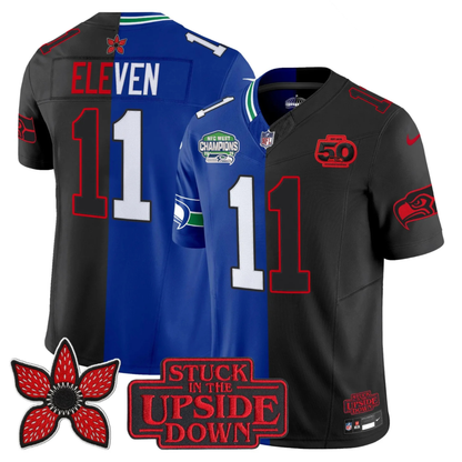 Seattle Seahawks 2025 NFC West Division Champions 'Upside Down Edition' Vapor Limited Jersey - All Stitched