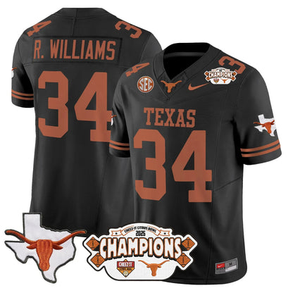 TEX 2025 State Map & Citrus Bowl Champions Patch Vapor Limited Jersey V1 - All Stitched