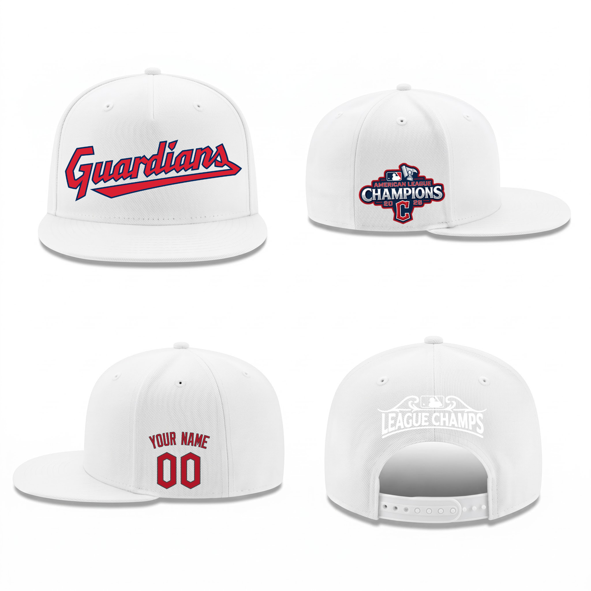 CLE American League Champions Personalized Snapback Cap - Printed V2