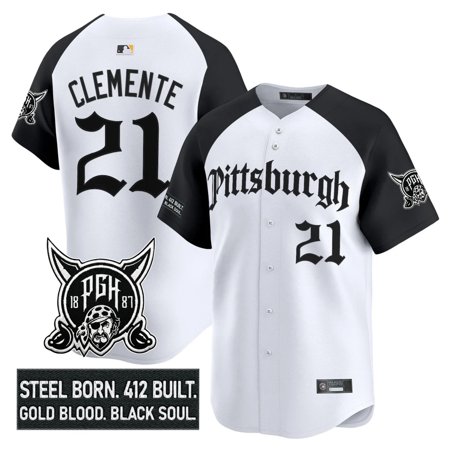 PIT 'Gothic Steel City Edition' Vapor Premier Limited Jersey - All Stitched