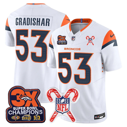 DEN 3-Time Champions & Christmas Patch Vapor Limited Jersey - All Stitched