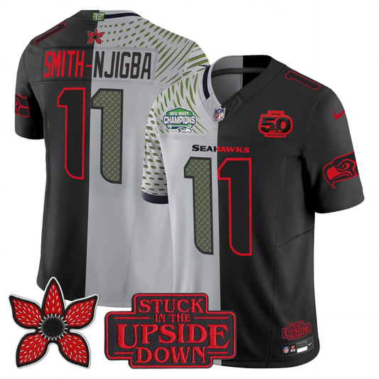 Seattle Seahawks 2025 NFC West Division Champions 'Upside Down Edition' Vapor Limited Jersey - All Stitched