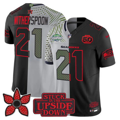 Seattle Seahawks 2025 NFC West Division Champions 'Upside Down Edition' Vapor Limited Jersey - All Stitched