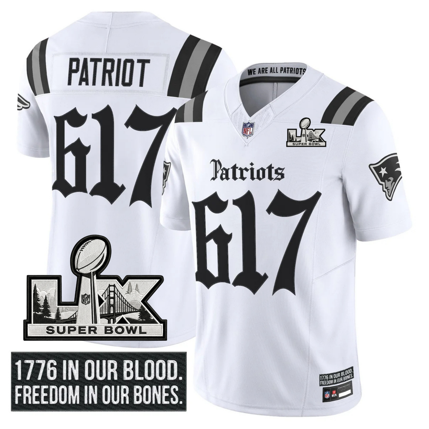 NE SB LX Patch Vapor Limited Gothic Jersey - All Stitched