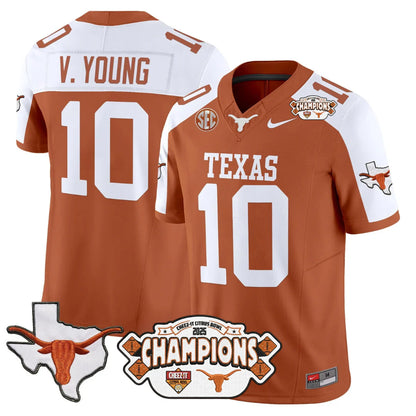 TEX 2025 State Map & Citrus Bowl Champions Patch Vapor Limited Jersey V1 - All Stitched